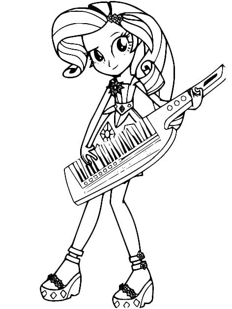Rarity Equestria Girls coloring page