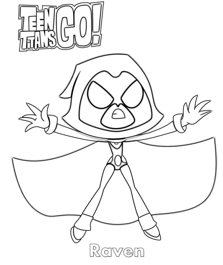Raven Teen Titans Go coloring page