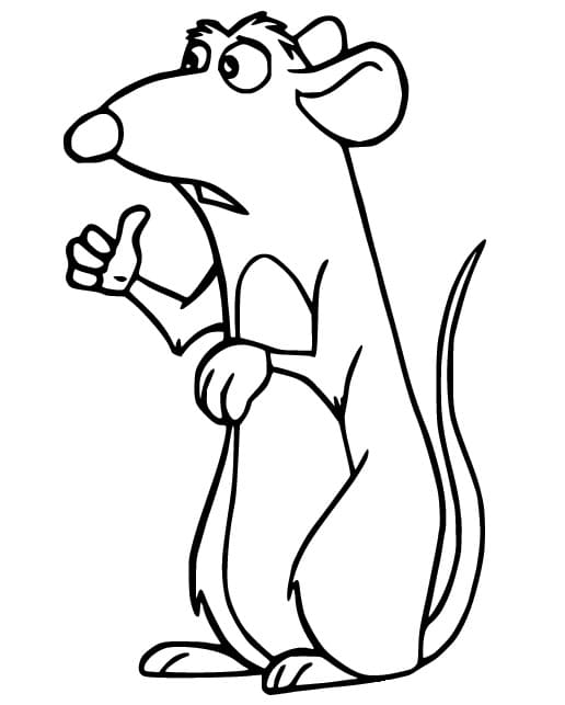 Rémy Ratatouille coloring page