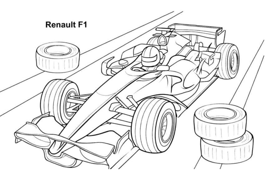 Coloriage Renault F1