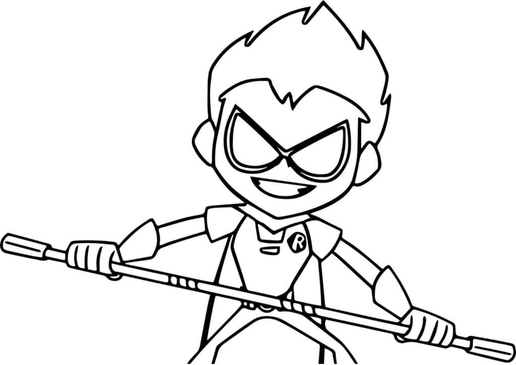 Robin dans Teen Titans Go coloring page