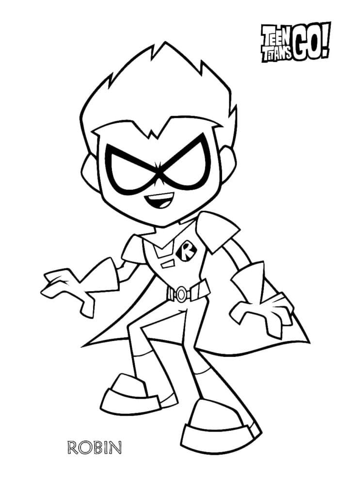 Robin de Teen Titans Go coloring page
