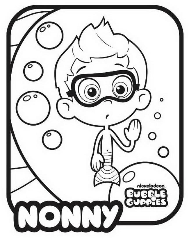 Ronny de Bubulle Guppies coloring page