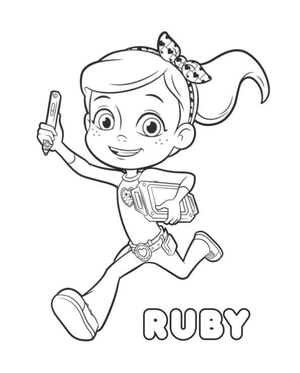 Ruby de Rusty Rivets coloring page