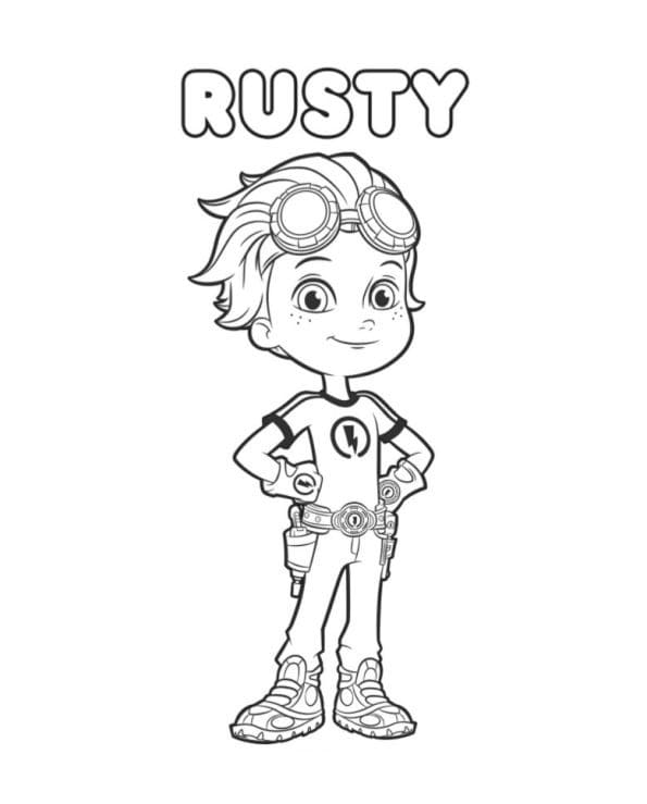 Rusty de Rusty Rivets coloring page