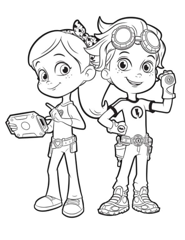 Rusty Rivets Ruby et Rusty coloring page
