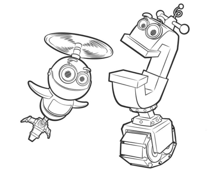 Coloriage Rusty Rivets Whirly et Crush