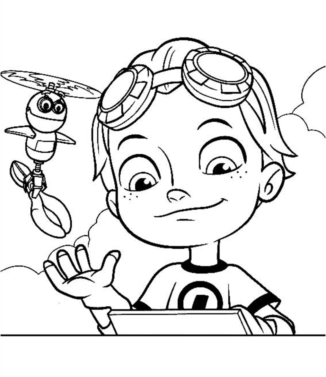 Rusty Rivets Whirly et Rusty coloring page