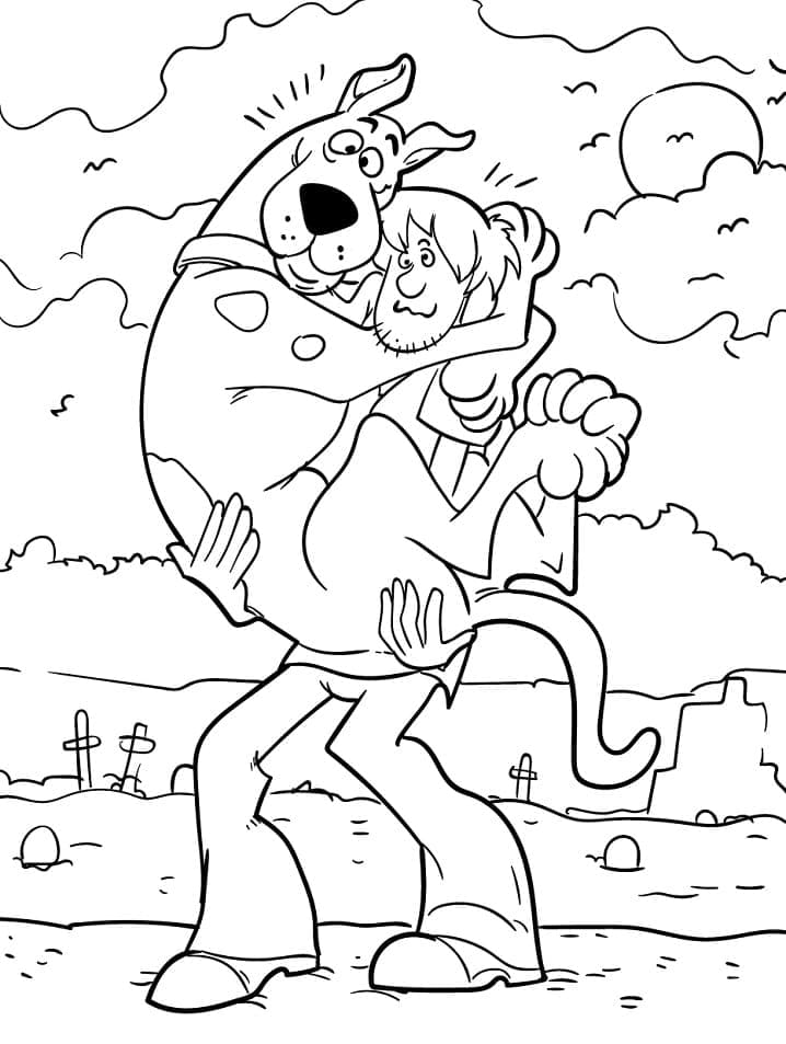 Sammy Rogers avec Scooby Doo coloring page