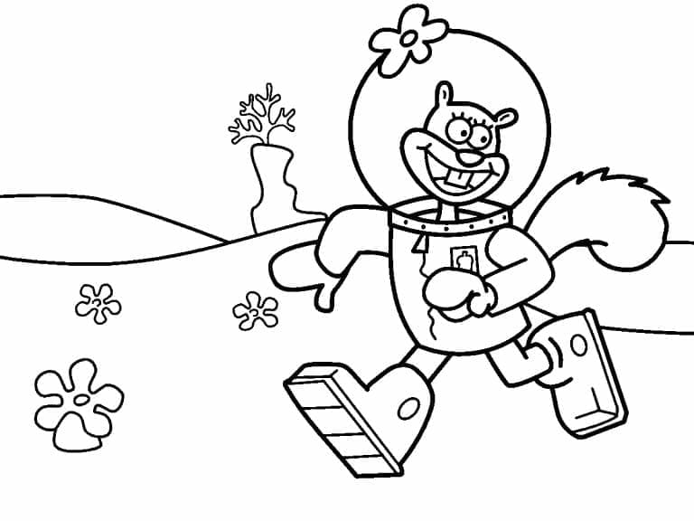 Coloriage Sandy Ecureuil De Bob L ponge T l charger Et Imprimer 