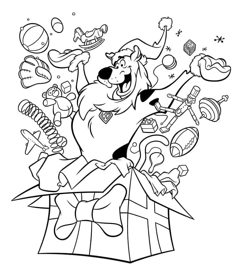 Scooby Doo à Noël coloring page