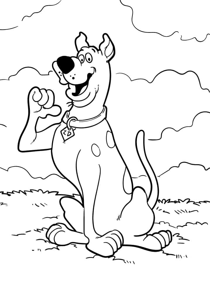Scooby Doo Confiant coloring page