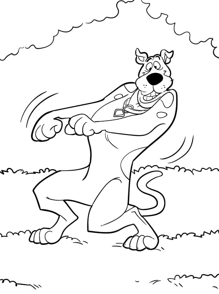 Scooby Doo Danse coloring page