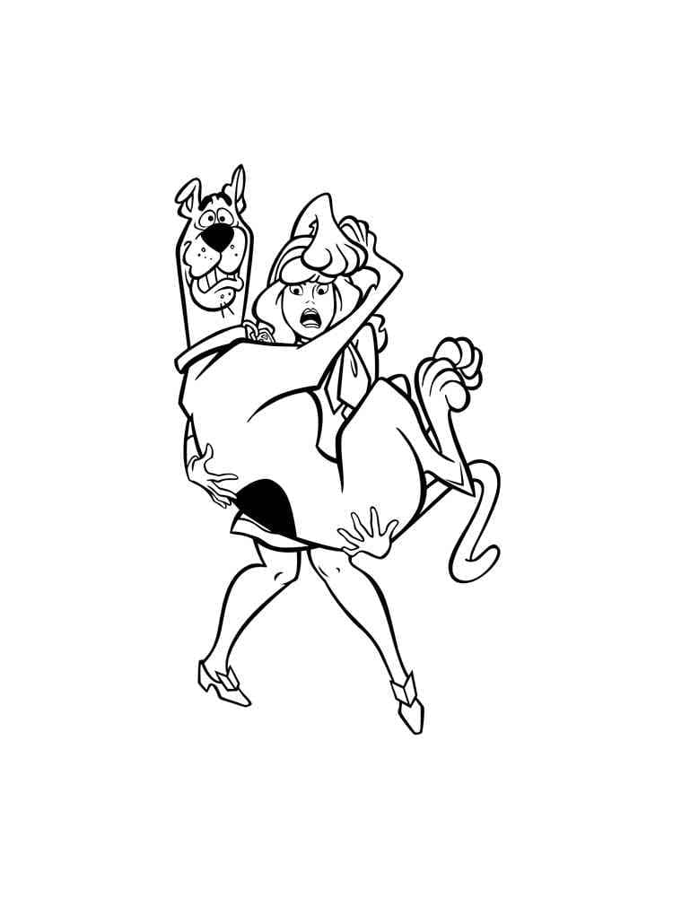 Scooby Doo et Daphné Blake coloring page