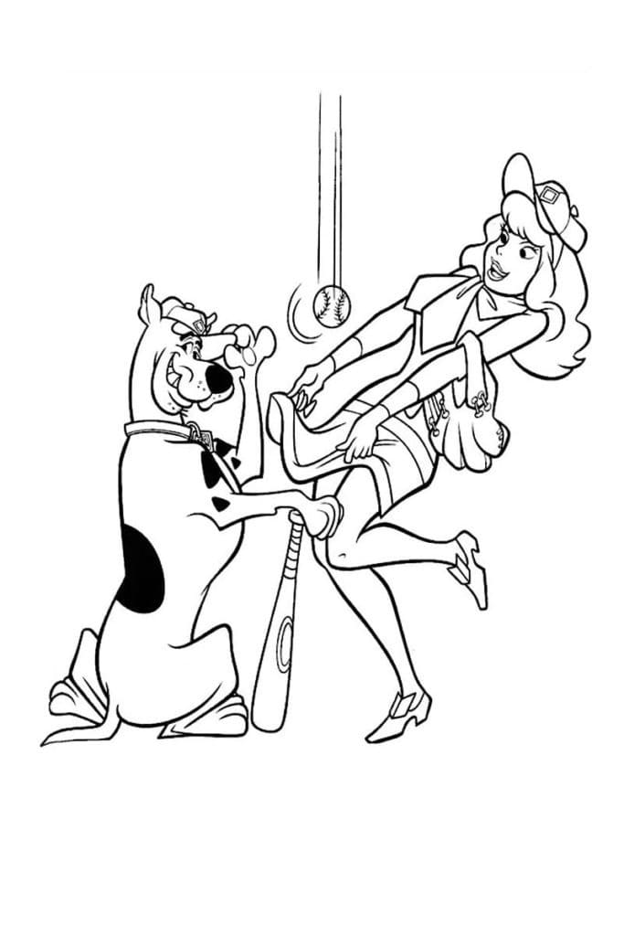 Scooby Doo et Daphné coloring page