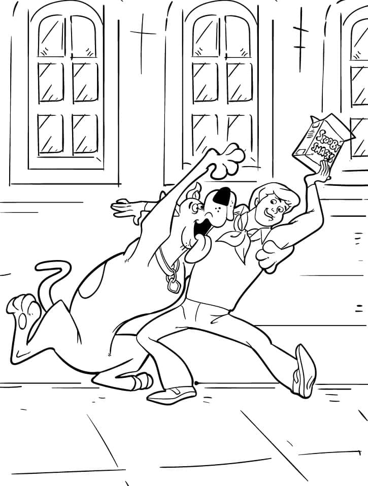 Scooby Doo et Fred coloring page