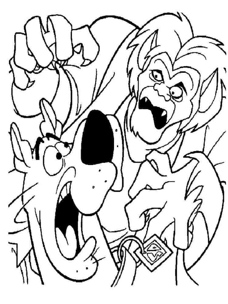 Scooby Doo et Monstre coloring page