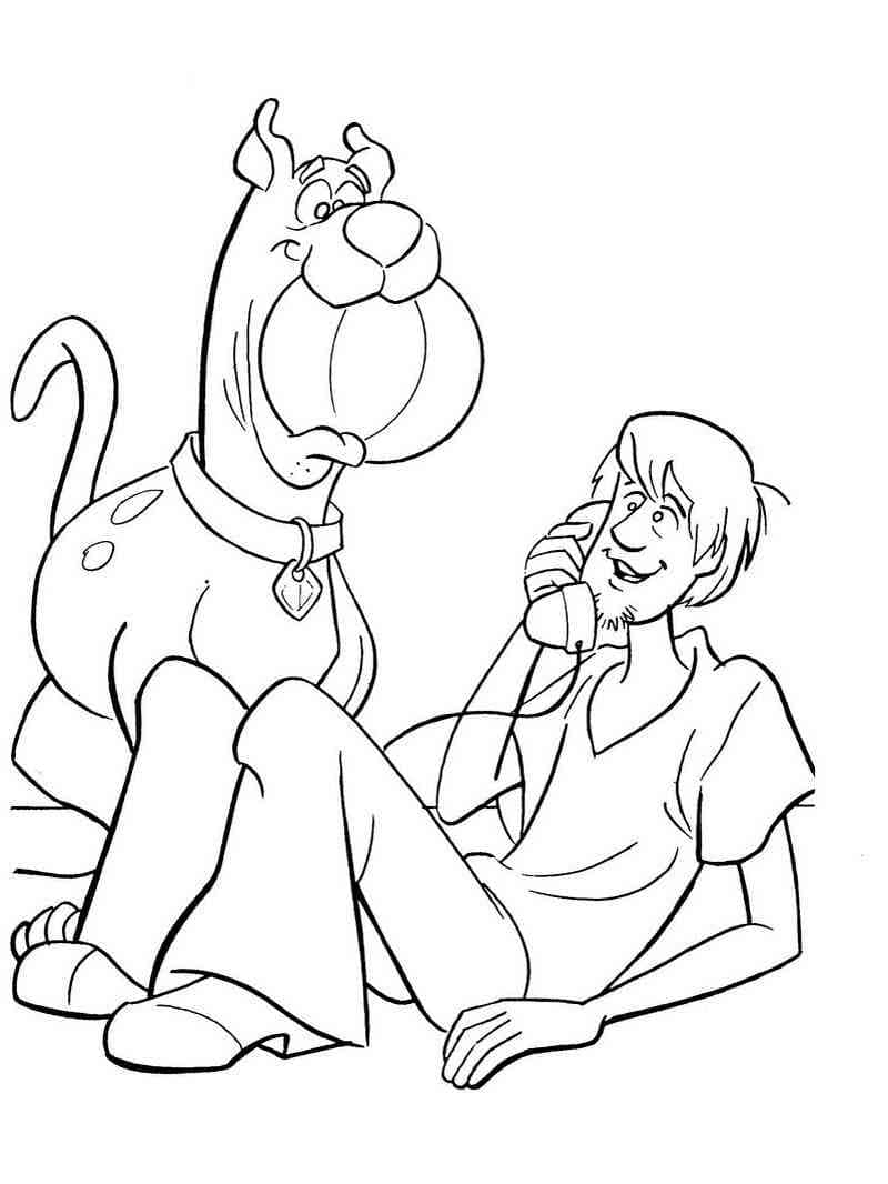 Coloriage Scooby Doo et Sammy Rogers
