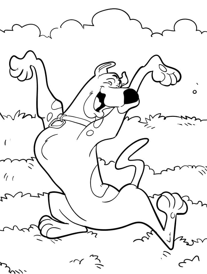 Coloriage Scooby Doo Heureux