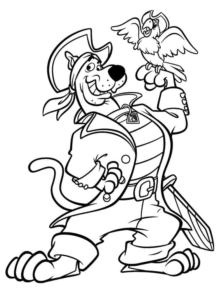 Coloriage Scooby Doo le Pirate