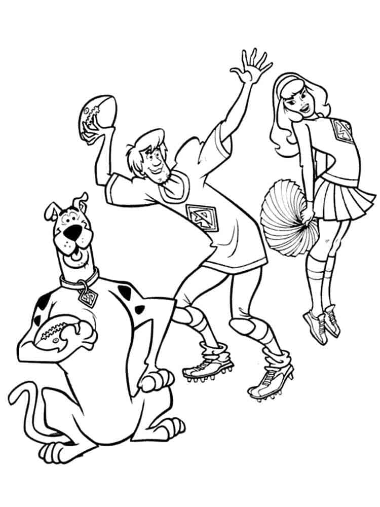 Coloriage Scooby Doo, Sammy et Daphné