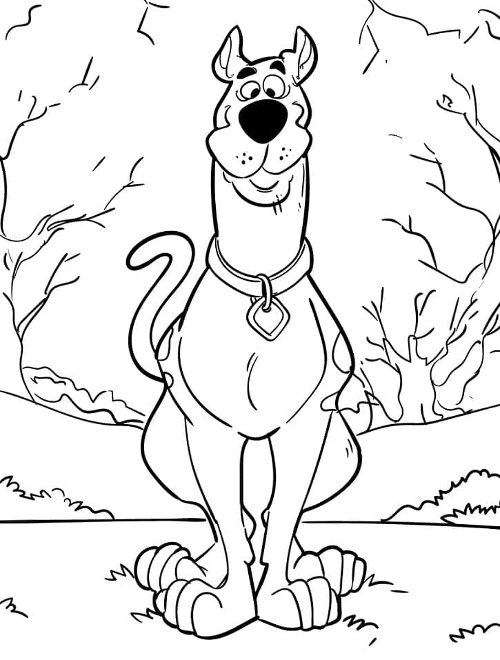 Coloriage Scooby Doo Souriant