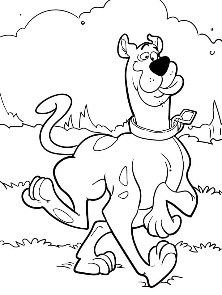 Coloriage Scooby Doo Stupide