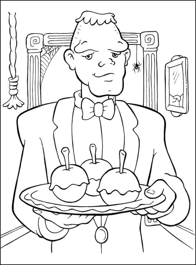Serviteur Frankenstein coloring page