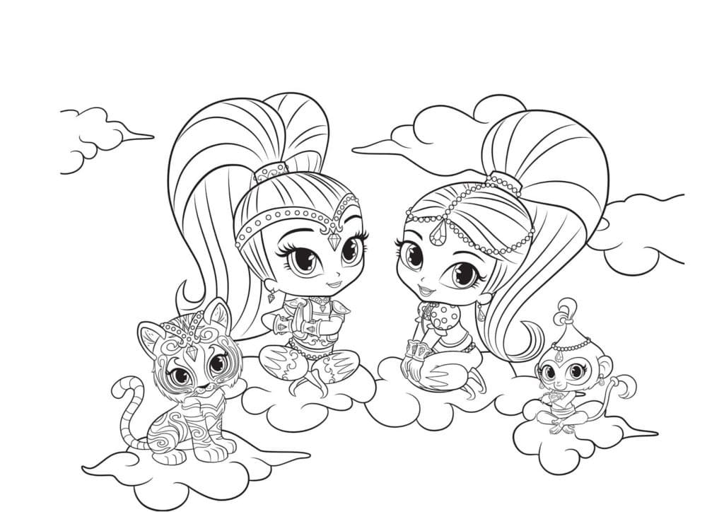 Shimmer et Shine Imprimable coloring page