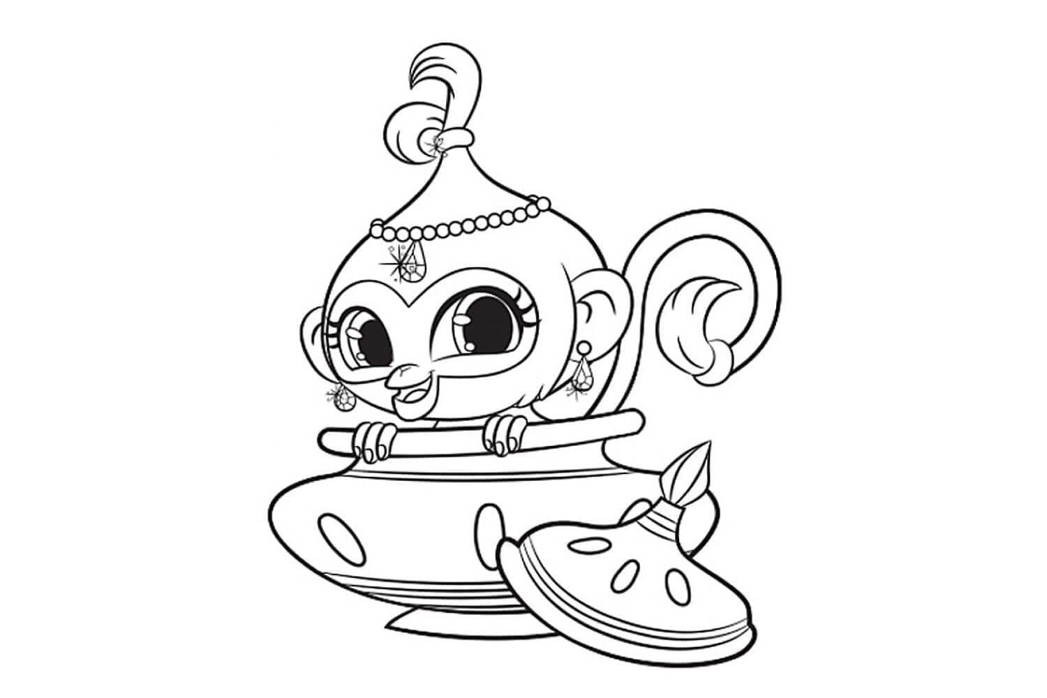 Shimmer et Shine Tala coloring page
