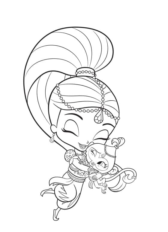 Shimmer et Tala coloring page