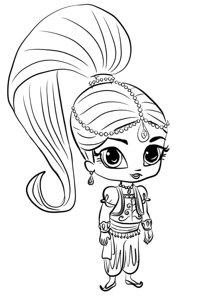 Shimmer coloring page