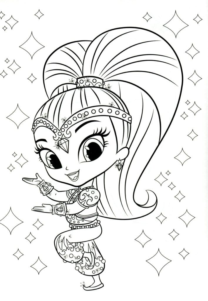 Shine coloring page