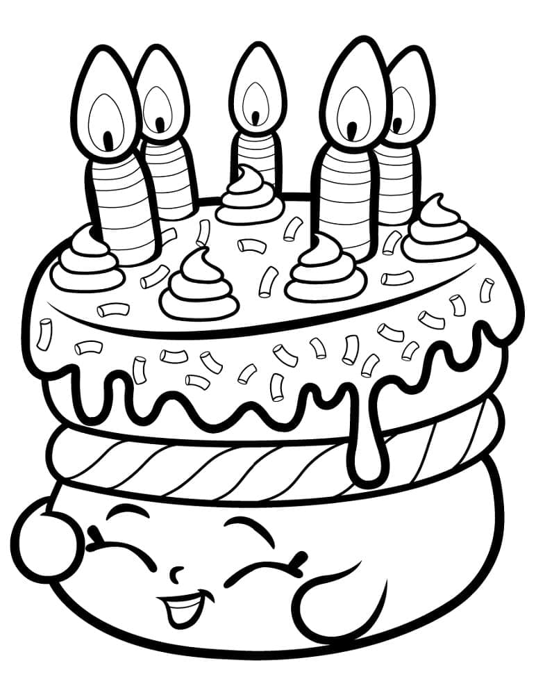 Shopkins Saison 1 Cake Wishes coloring page