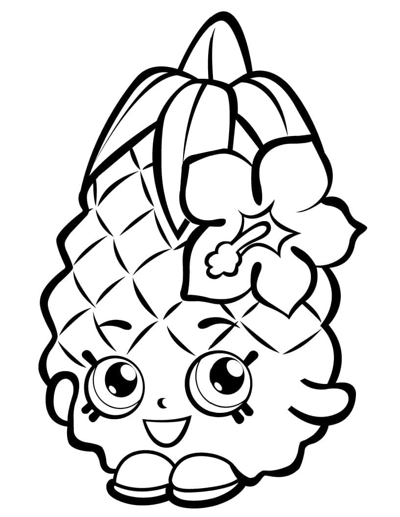 Shopkins Saison 1 Pineapple Crush coloring page