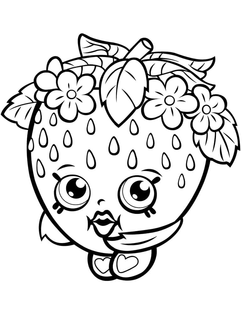 Shopkins Saison 1 Strawberry Kiss coloring page