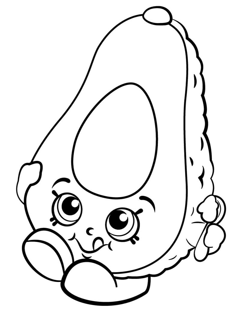 Shopkins Saison 2 Dippy Avocado coloring page