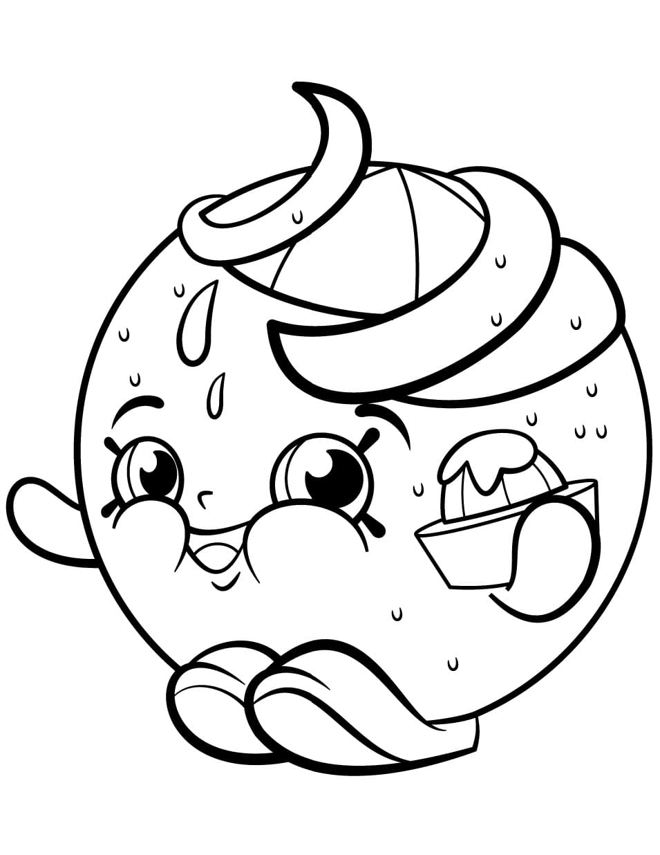 Shopkins Saison 2 Juicy Orange coloring page