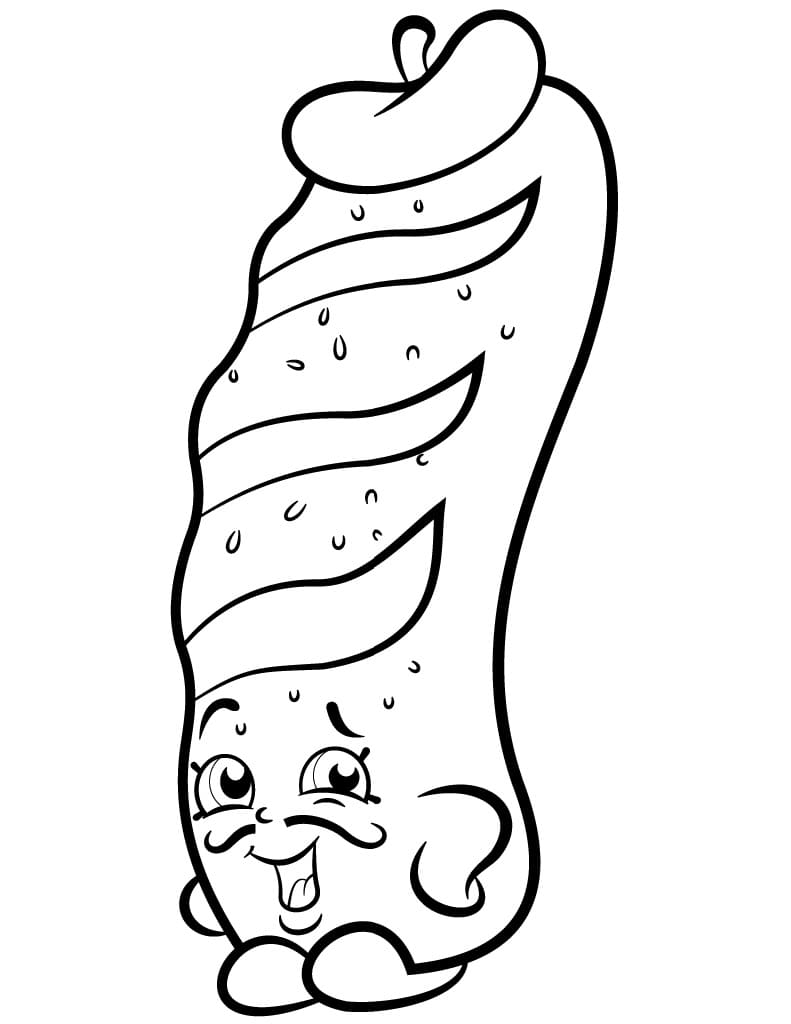 Shopkins Saison 2 Slick Breadstick coloring page