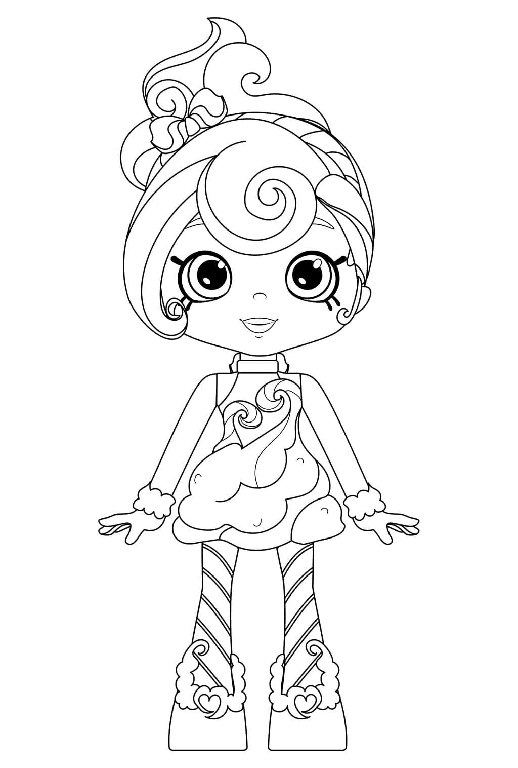 Shopkins Shoppies Doll Candy Sweets coloring page