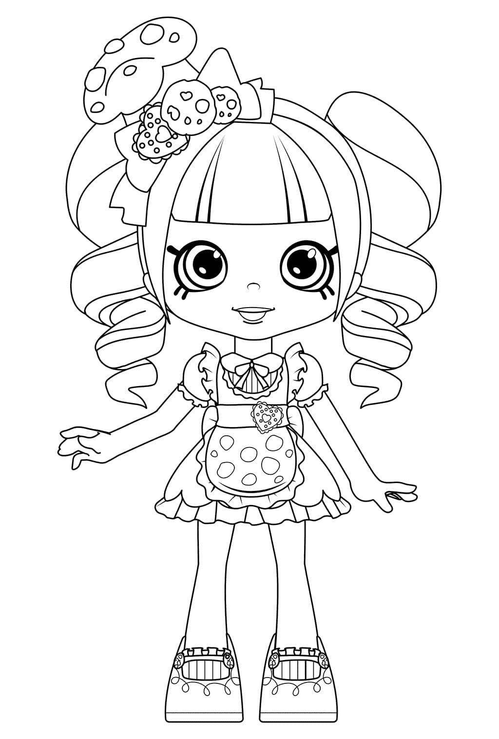 Coloriage Shopkins Shoppies Doll Coco Cookie