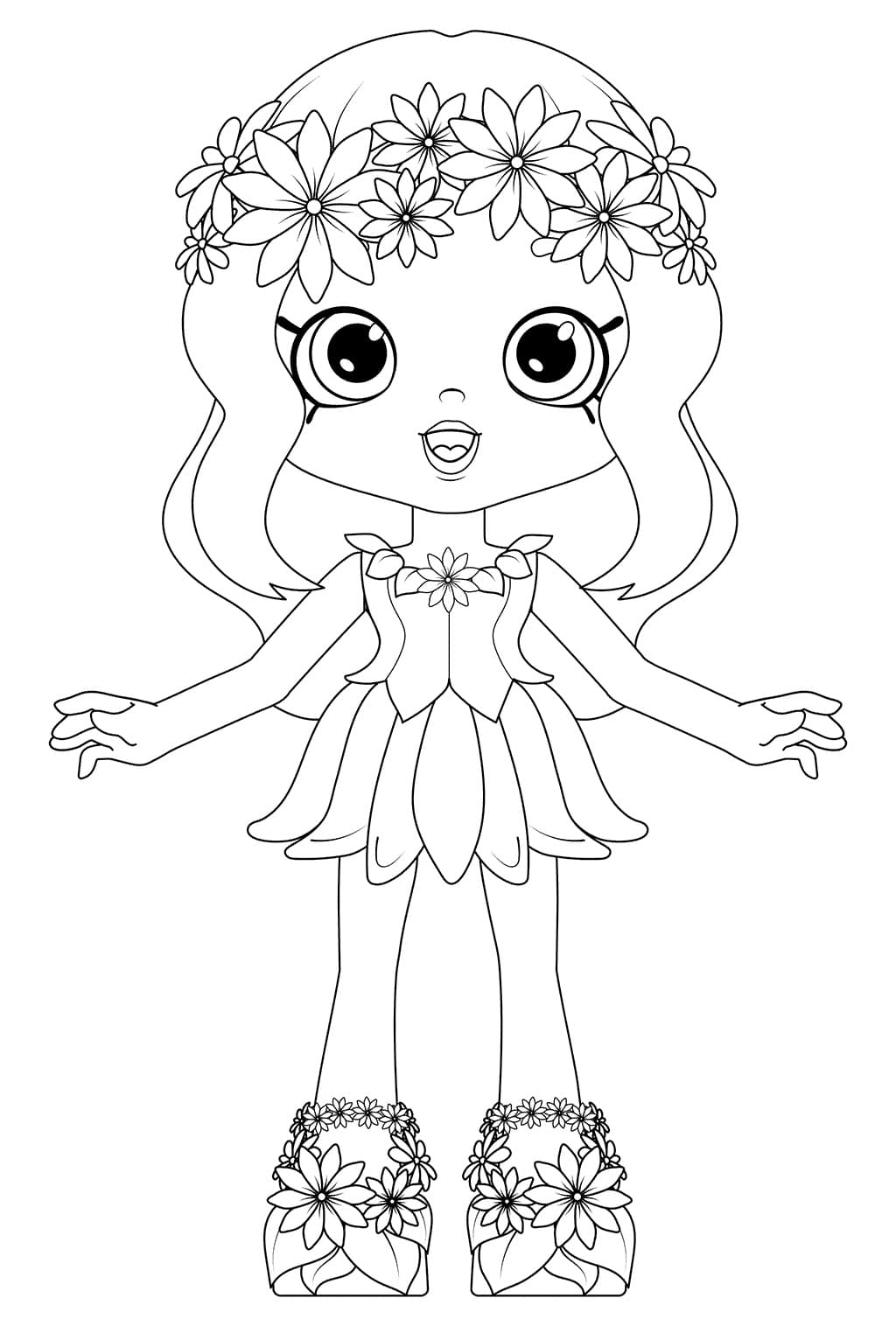 Coloriage Shopkins Shoppies Doll Daisy Petals