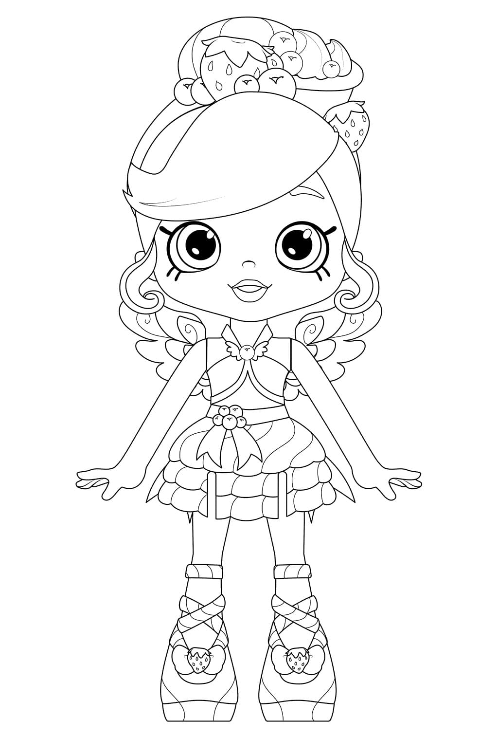 Shopkins Shoppies Doll Fria Froyo coloring page