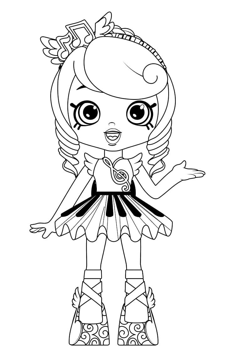 Shopkins Shoppies Doll Melodine coloring page