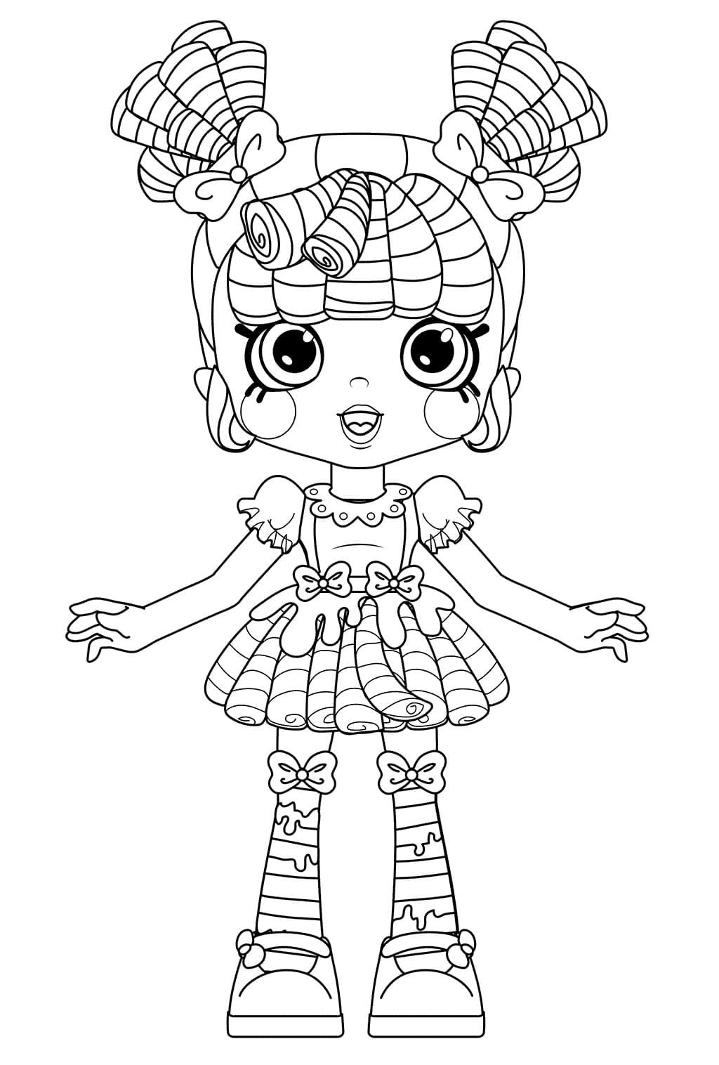 Coloriage Shopkins Shoppies Doll Milly Mops