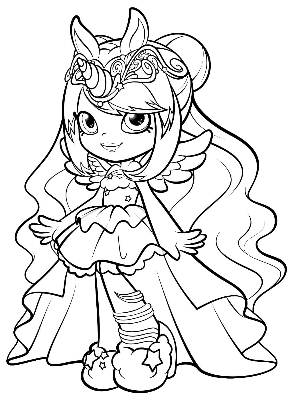 Coloriage Shopkins Shoppies Doll Mystabella