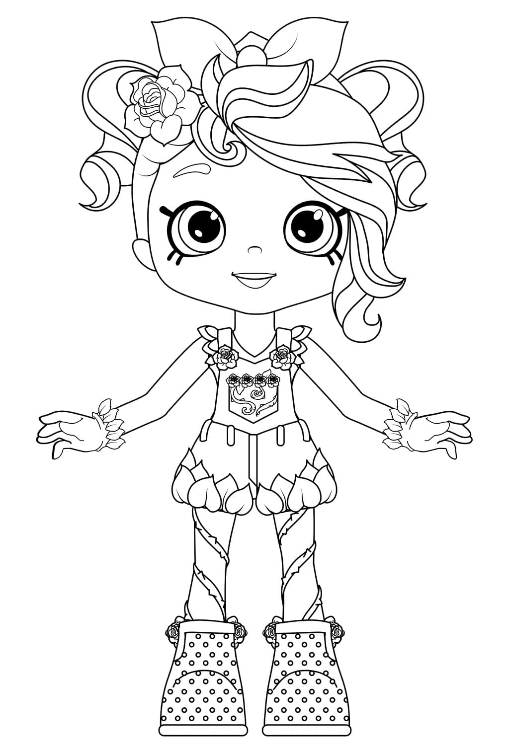 Shopkins Shoppies Doll Rosie Bloom coloring page