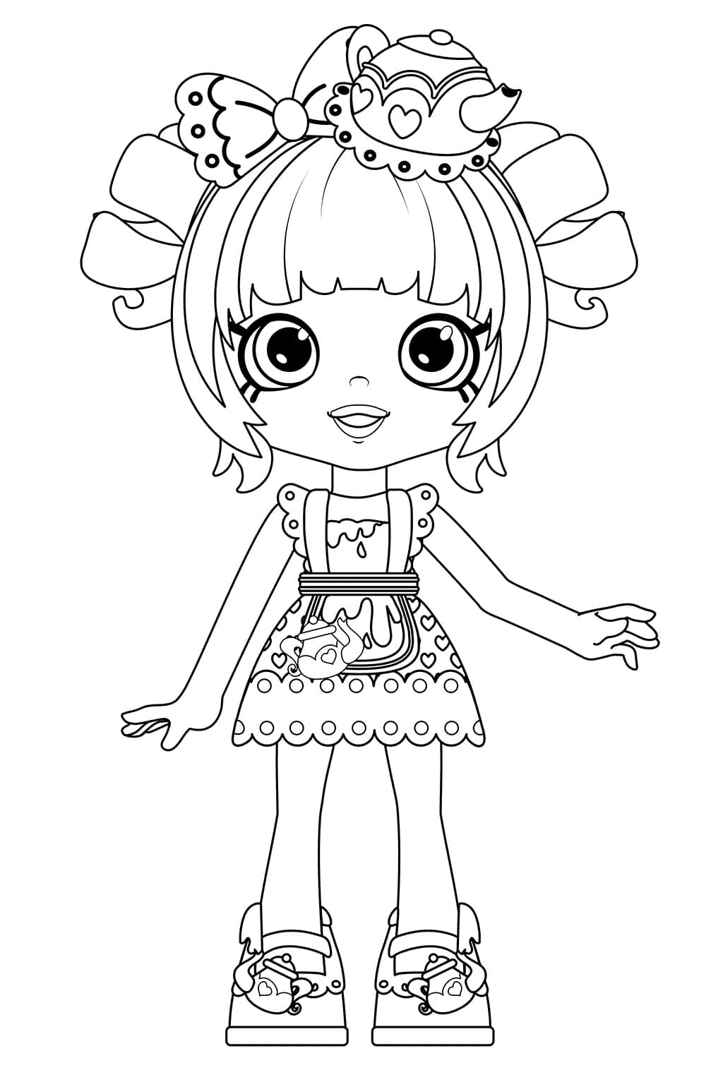 Shopkins Shoppies Doll Tippi Teapot coloring page