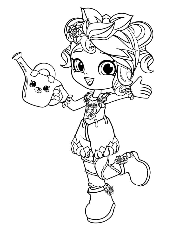 Coloriage Shoppies Doll Rosie Bloom