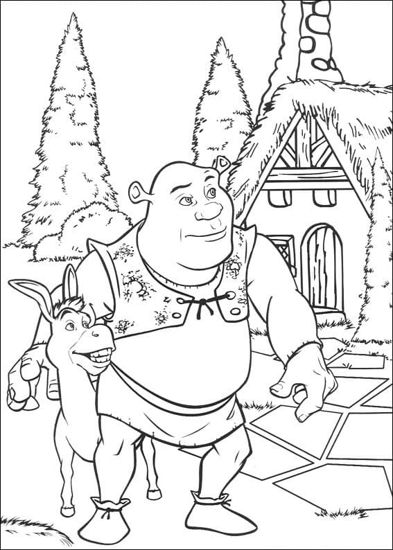 Shrek 4 coloring page